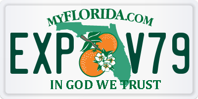 FL license plate EXPV79