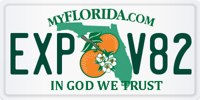 FL license plate EXPV82