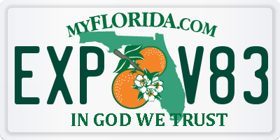 FL license plate EXPV83