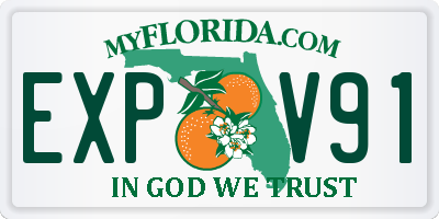 FL license plate EXPV91