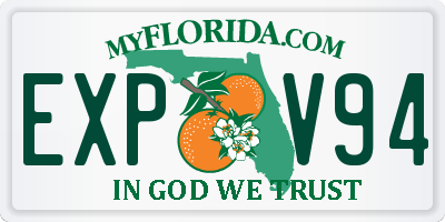 FL license plate EXPV94