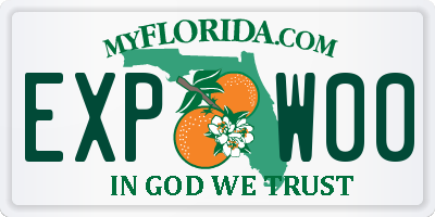 FL license plate EXPW00