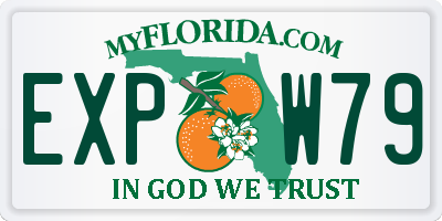 FL license plate EXPW79