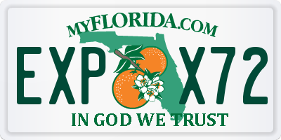 FL license plate EXPX72