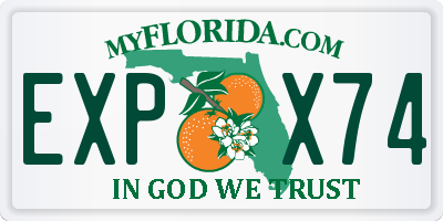 FL license plate EXPX74