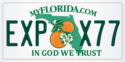 FL license plate EXPX77