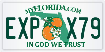 FL license plate EXPX79