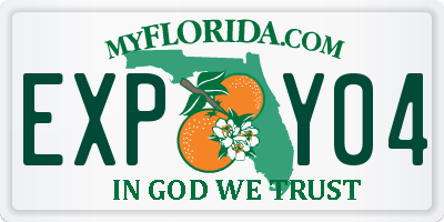 FL license plate EXPY04