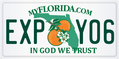 FL license plate EXPY06