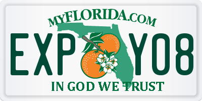 FL license plate EXPY08