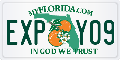 FL license plate EXPY09