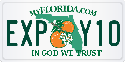 FL license plate EXPY10