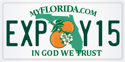 FL license plate EXPY15