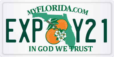 FL license plate EXPY21