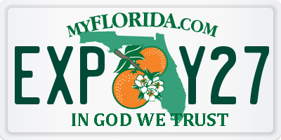 FL license plate EXPY27