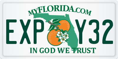 FL license plate EXPY32