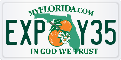 FL license plate EXPY35