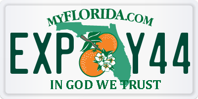 FL license plate EXPY44