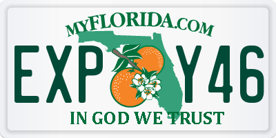 FL license plate EXPY46