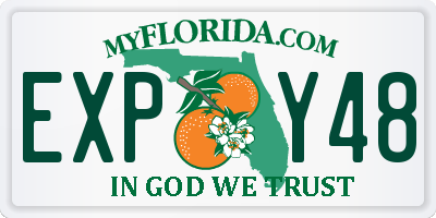 FL license plate EXPY48