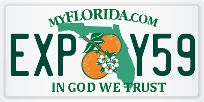 FL license plate EXPY59