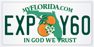 FL license plate EXPY60