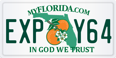 FL license plate EXPY64