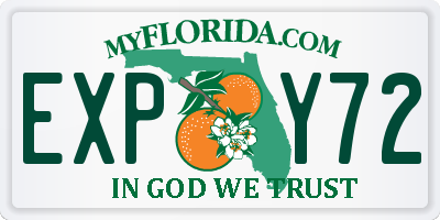 FL license plate EXPY72