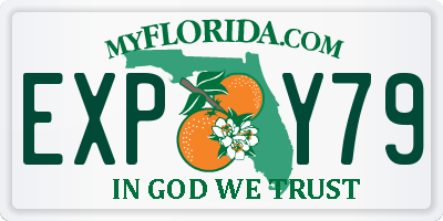 FL license plate EXPY79
