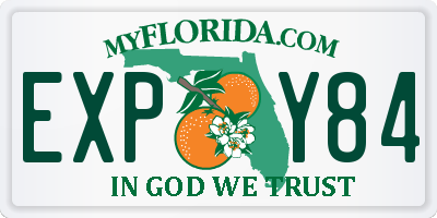 FL license plate EXPY84
