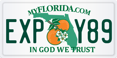 FL license plate EXPY89