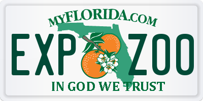 FL license plate EXPZ00