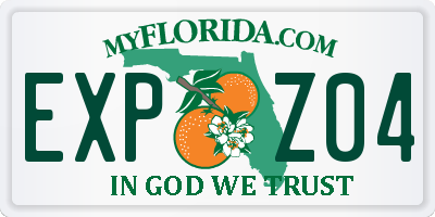 FL license plate EXPZ04