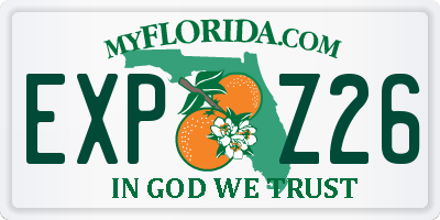 FL license plate EXPZ26