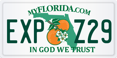 FL license plate EXPZ29