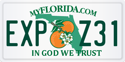 FL license plate EXPZ31