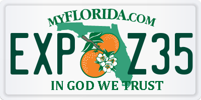 FL license plate EXPZ35