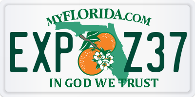 FL license plate EXPZ37