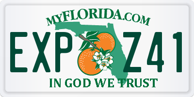 FL license plate EXPZ41