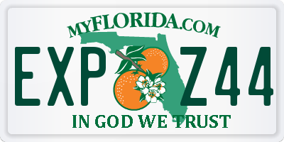 FL license plate EXPZ44