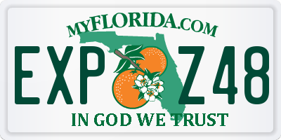 FL license plate EXPZ48