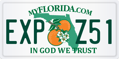 FL license plate EXPZ51