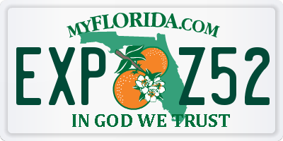 FL license plate EXPZ52