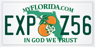 FL license plate EXPZ56