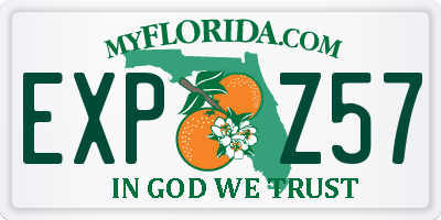 FL license plate EXPZ57