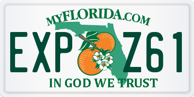 FL license plate EXPZ61