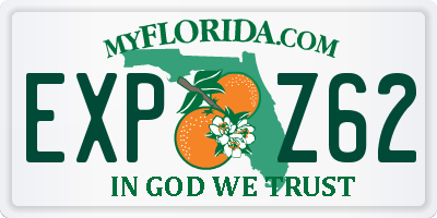 FL license plate EXPZ62