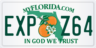 FL license plate EXPZ64