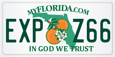FL license plate EXPZ66