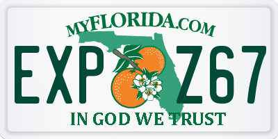 FL license plate EXPZ67